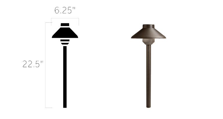 Kichler Overlay 21 LED Path Light (16122AZT27) – 2700K Warm White, Architectural Bronze